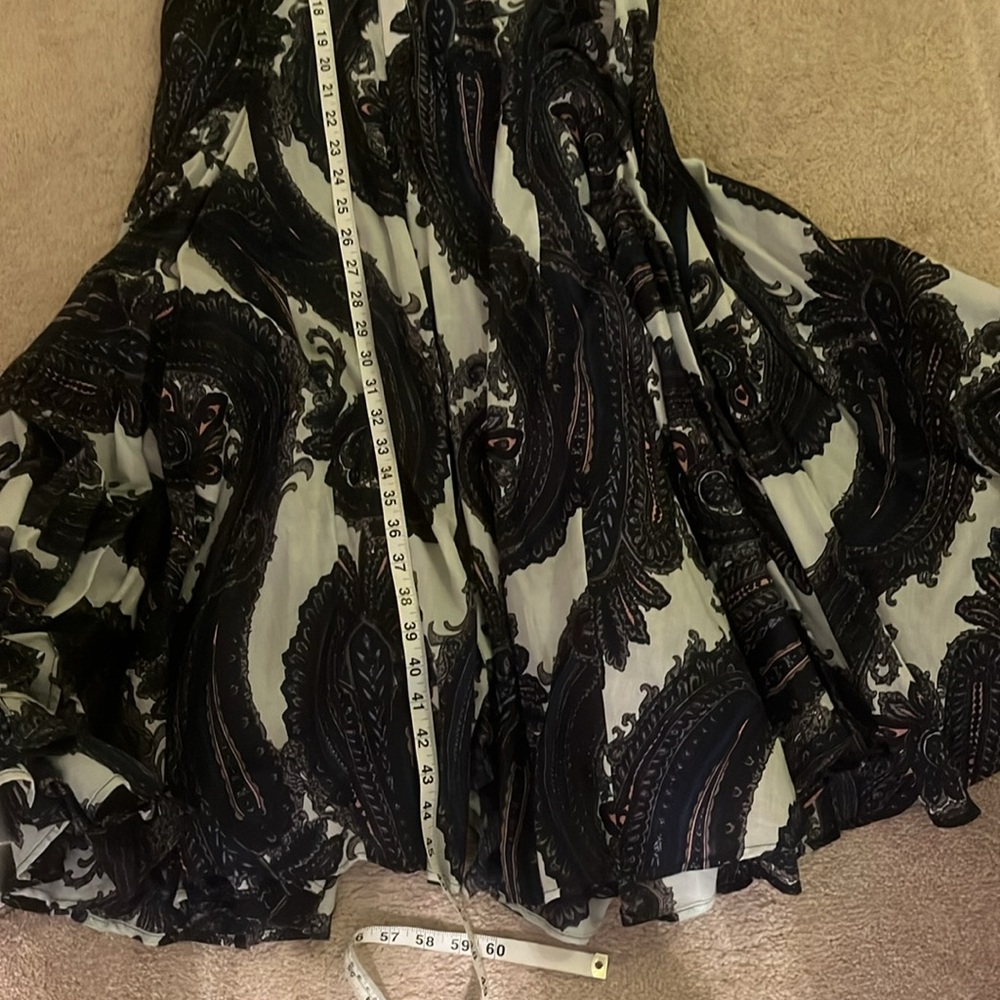 Chelsea and Theodore Blue Paisley Dress XL - Picture 6 of 6